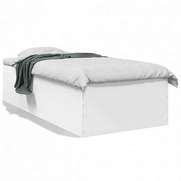 vidaXL Rám postele bílý 100 x 200 cm kompozitní dřevo