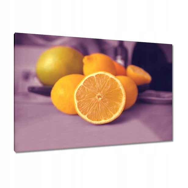 Obrazy 120x80 Citronky ve fialové barvě