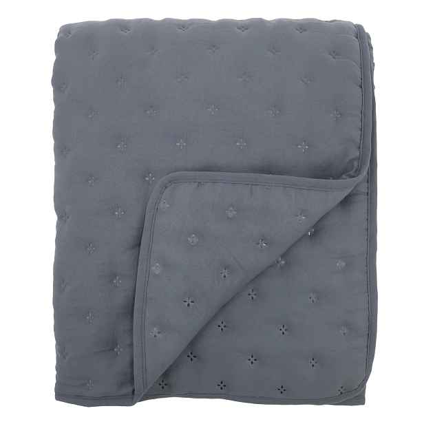 Měkká šedá prošívaná deka / přehoz Aix Soft – 180*130 cm Chic Antique