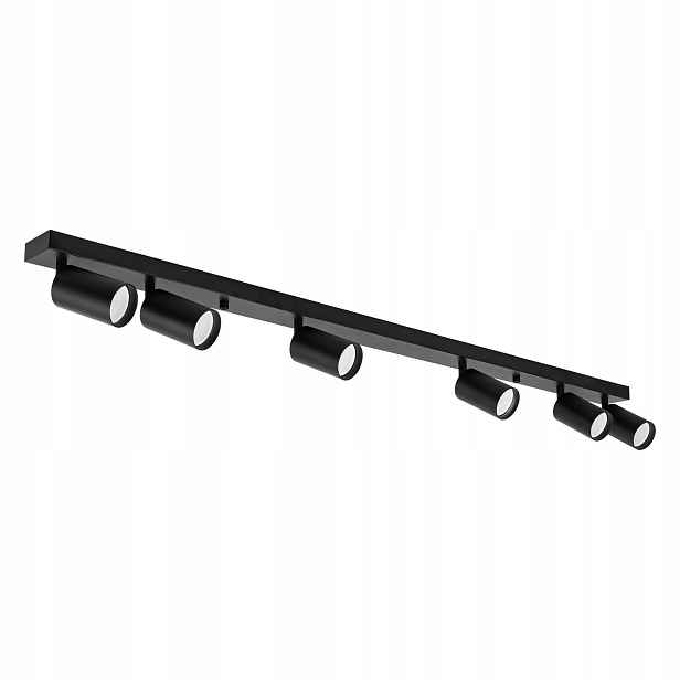Nástěnná lampa Dlouhá černá Kinkiet 6x GU10 Led stropní lišta Spot kancelář