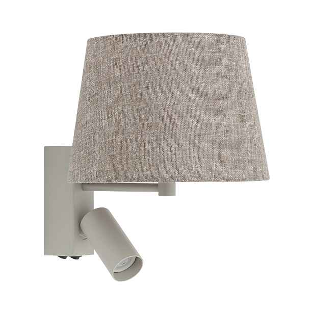 Nástěnné svítidlo Tutoia béžové s vypínačem 1xE27 1xGU10 30 cm moderní do obývacího pokoje
