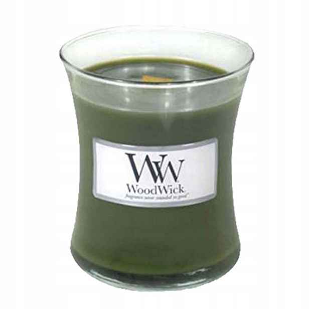 Sójová vonná svíčka Frasier Fir Woodwick Střední 275 g Dřevěný knot