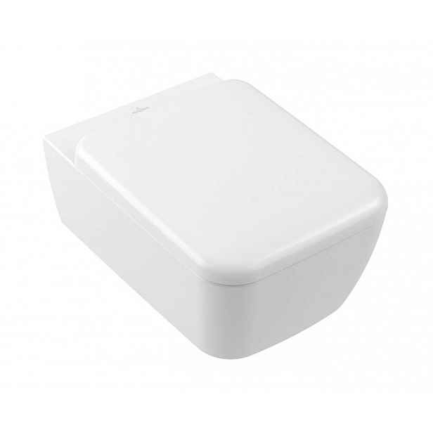 Villeroy & Boch Skyla - Závěsné WC se sedátkem SoftClosing, TwistFlush, DirectFlush, CeramicPlus, Stone White 4682CLRW