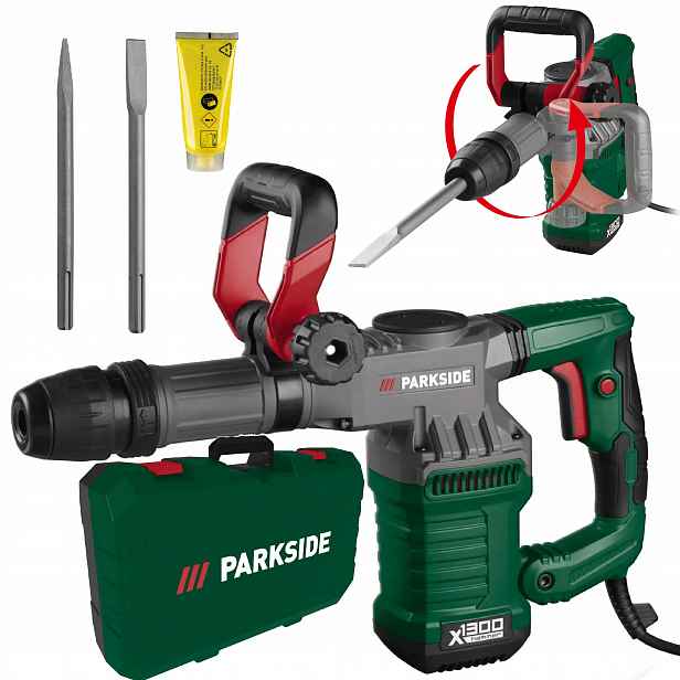 Bourací kladivo Parkside SDS-Max 15J Pah 1300 pro betonu a kámen