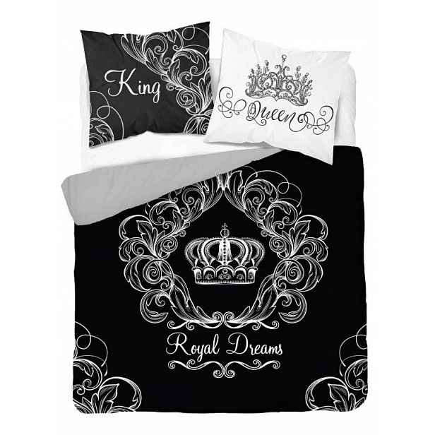 Černobílé Povlečení Korona Royal Dreams 160x200