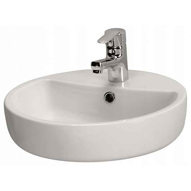 Keramická umyvadlová deska Caspia, kulatá, 44 cm
