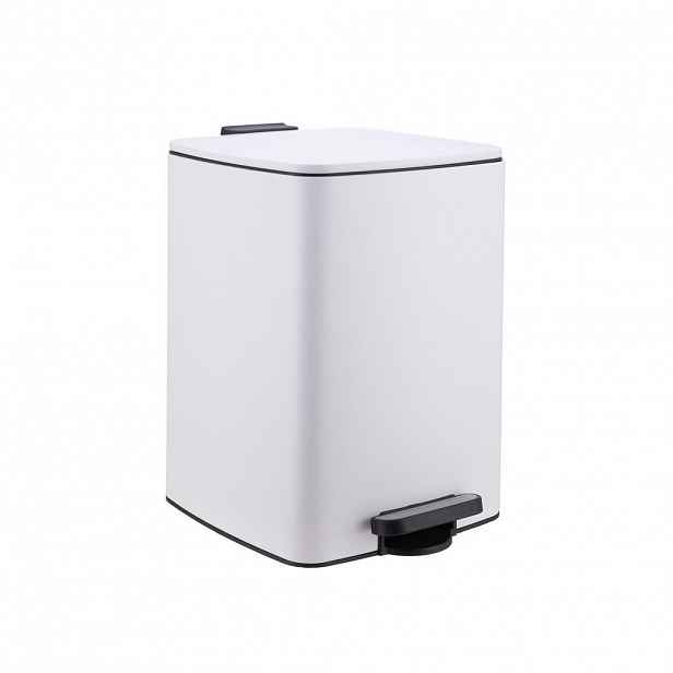 Relaxdays KOŠ Bílý matný kov 20 l Softclose