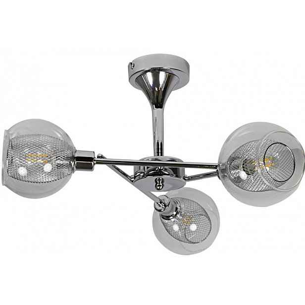 Závěsné designové osvětlení OZZO - 3xE14, 40W, chromované / čiré