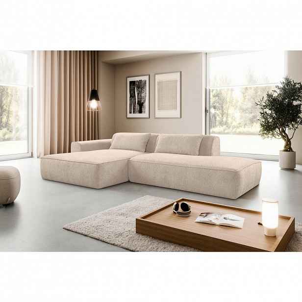 Livetastic ROHOVÁ SEDAČKA, plast, textil, kompozitní dřevo, pískové barvy