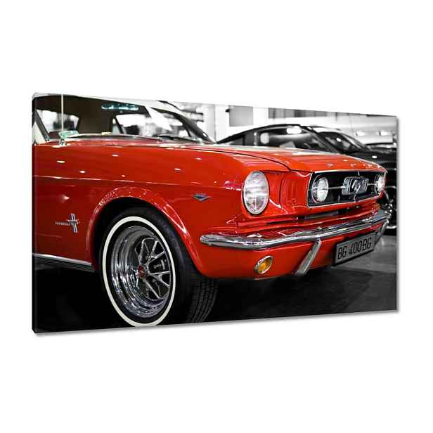 Obrazy 120x70 Červený Mustang