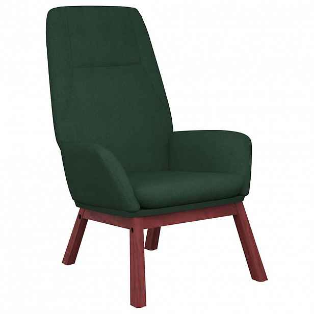 vidaXL Relaxační křeslo tmavě zelené textil