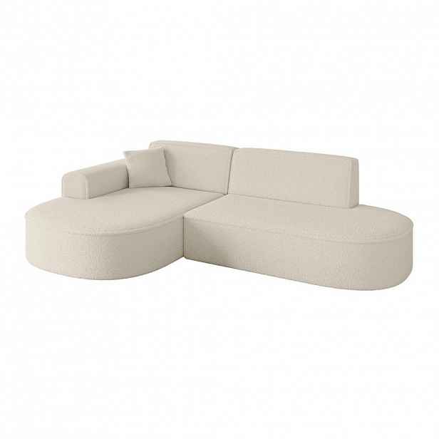 ALTDECOR ROHOVÁ SEDACÍ SOUPRAVA s otomanem vlevo MARI-L1 – 243 × 171 × 79 cm, béžová buklé
