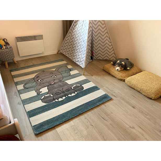Dětský koberec Kiddo A1087 blue, 160x230, modrá, dětský pokoj, Vopi