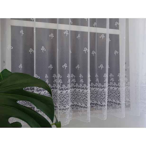 Mg Záclona žakár 35749 Bílá 350x160 cm hotová s páskou M