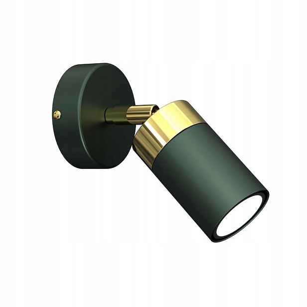 Nástěnná lampa Joker zelená/zlatá 1xGU10