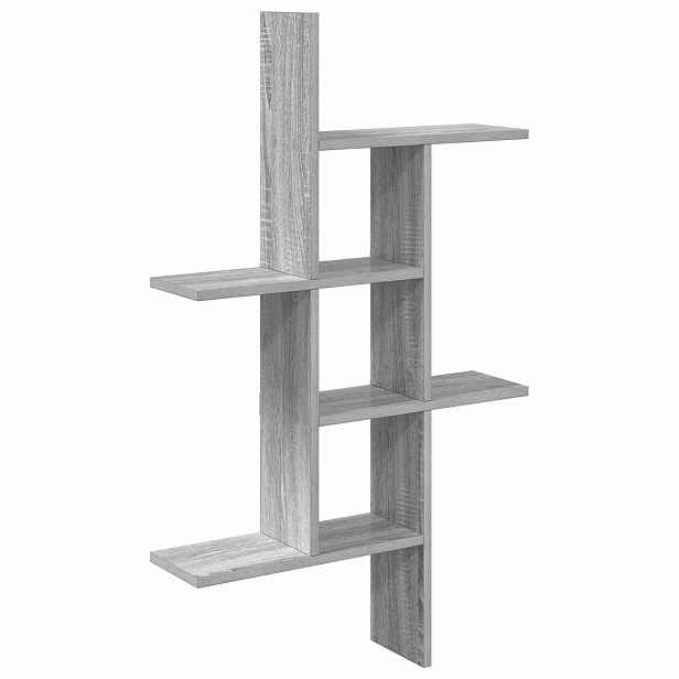 vidaXL Nástěnná polička Šedý Sonoma 61 x 15 x 102 cm Kompozitní dřevo