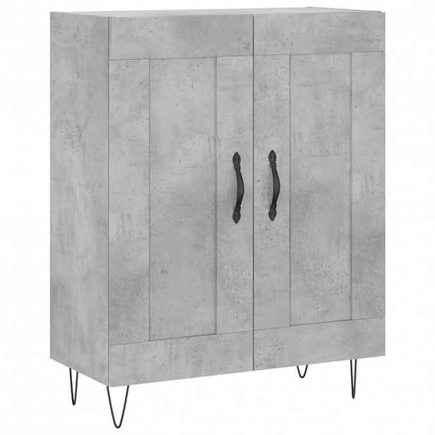 vidaXL Příborník betonově šedý 69,5 x 34 x 90 cm kompozitní dřevo