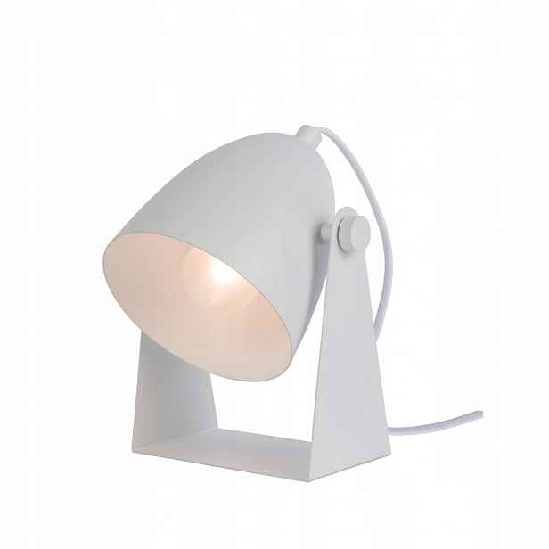 Bílá stolní lampa Chago do pracovny s měkkým světlem 01/31/Lucide