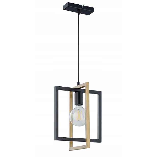 Dekorativní geometrická závěsná lampa loft černá zlatá do obývacího pokoje Sigma