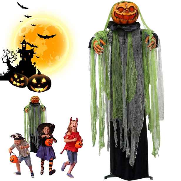 Dekorace na Halloween Dýně, 74 palců, svítící, se senzorem