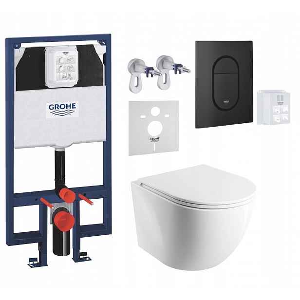 7v1 Wc Set, Stelaz Grohe Slim Wc Mísa Rim Silent Omnires Tlačítko