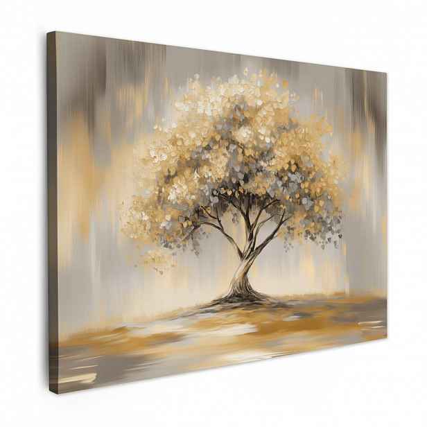 MuchoWow OBRAZ NA PLÁTNĚ Malba - Strom - Abstraktní - Listy 80x60 cm