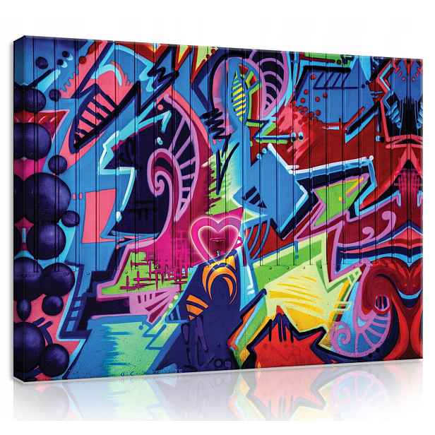 Obraz Na Plátně Plátno 80x60 Graffiti Street Art Nástěnná Malba Abstrakce