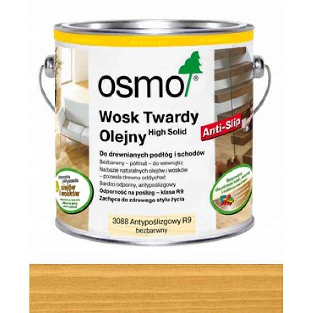 Osmo 3088 Tvrdý Vosk olejový 0,75L Anti-Slip polomatný