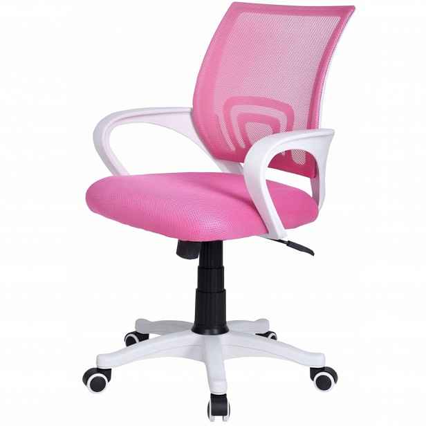 Ergonomické Dětské Otočné Křeslo Kancelářská Židle Lily Růžová