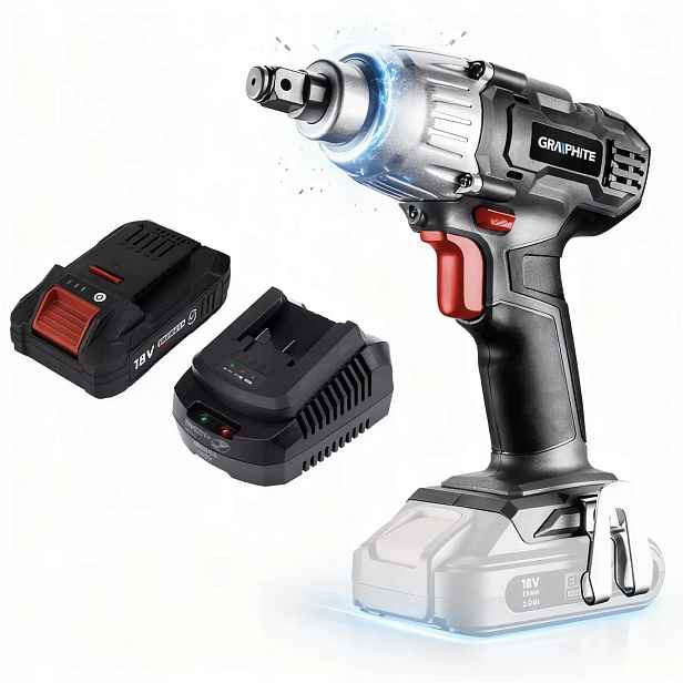 Graphite Rázový Klíč Akumulátor 4AH Energy 18V 1/2 58G018 Sada Napájecích Zdrojů