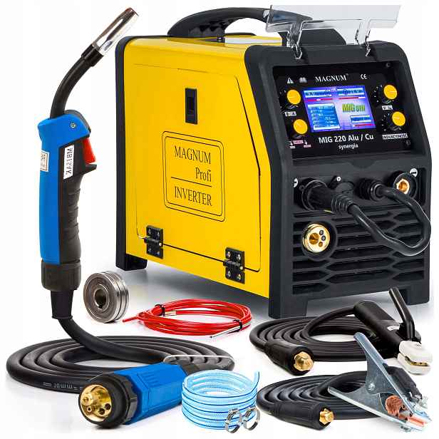 Poloautomatický Svařovací Stroj Magnum Mig 220 Alu/cu Synergie Mma Tig 230V 200A Alu
