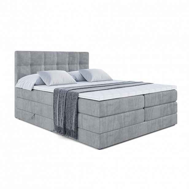 ALTDECOR POSTEL boxspring MARCE KING – 160x200 – H3/H4 – šedá