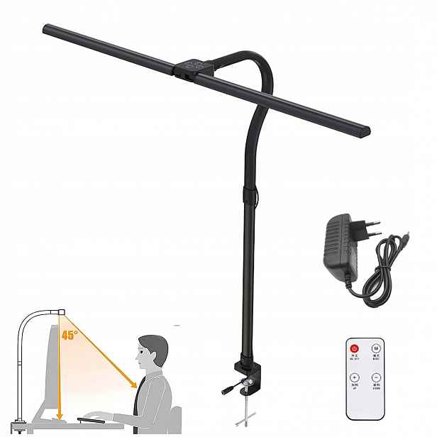 Kreslicí Lampa Led Stolní Lampa Dvojitá, Výkonná, 24 W, Nastavitelná