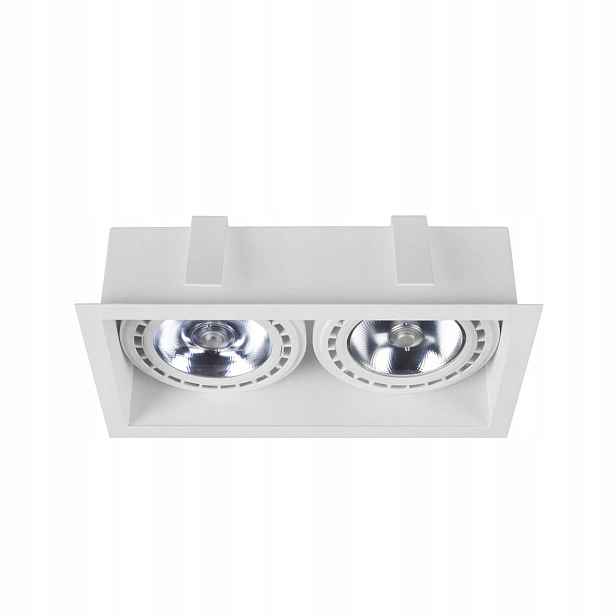 Lampa zapuštěná dvojitá bílá obdélníková Downlight Nowodvorski