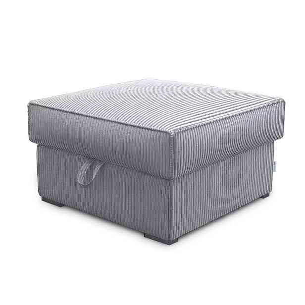 Taburet SMART COSARO XL s úložným prostorem 71x71 cm, světle šedý