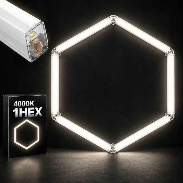 Výkonná bílá Led lampa 92x79 Cm 42W studio auto detailing 4000K HEX1