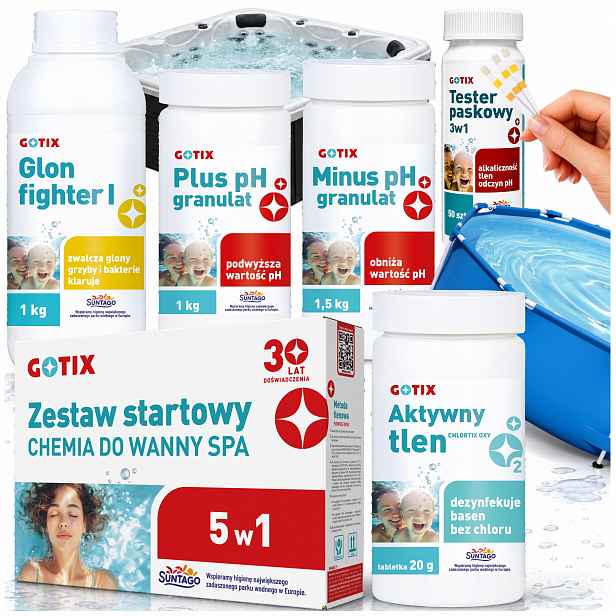 Chemie do bazénu Jacuzzi Spa Startovací Sada Bazénové chemie 5v1 App