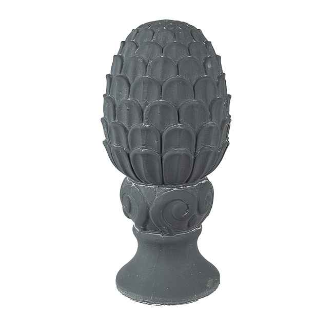 Šedá cementová dekorace socha šiška - Ø 14*29 cm Clayre & Eef