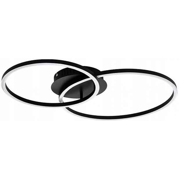 stropní svítidlo Led černá, moderní Eglo Palmares 3000K 3350lm 60x40cm