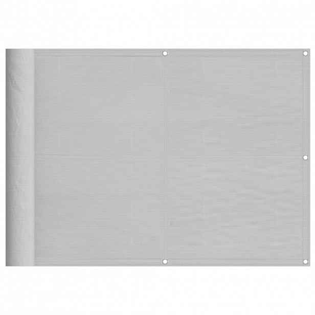 vidaXL Balkonová zástěna světle šedá 75 x 500 cm 100% polyester oxford