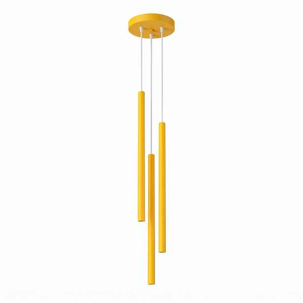 Závěsná lampa Pastelo 3P žlutá Stropní osvětlení s převislými trubkami Sollux