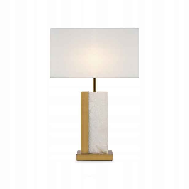 Zlatá stolní lampa s bílým stínítkem do obývacího pokoje ložnice 68 cm Maytoni