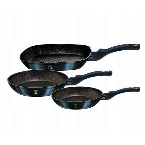 Berlinger Haus Granitové Pánve 3 Ks Sada 20 24 28 CM Do Kuchyně Ne