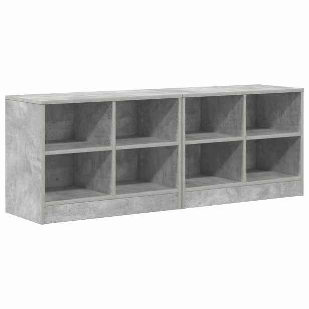 vidaXL Zásuvka pod postel s policí 2 ks Betonově šedá 66 x 33 x 48 cm