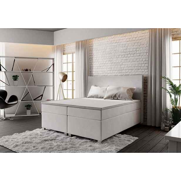 Boxspringová postel ASSAR 180x200, béžová