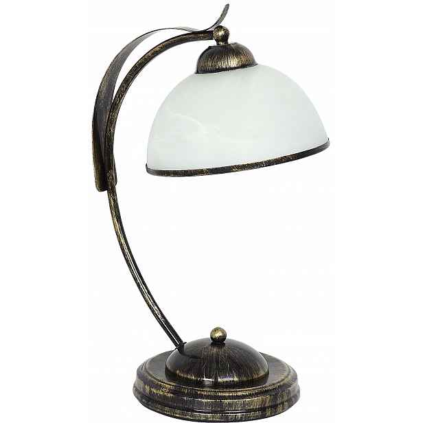 Stolní lampa Korfu Hnědá Zlatá, klasický styl na stůl