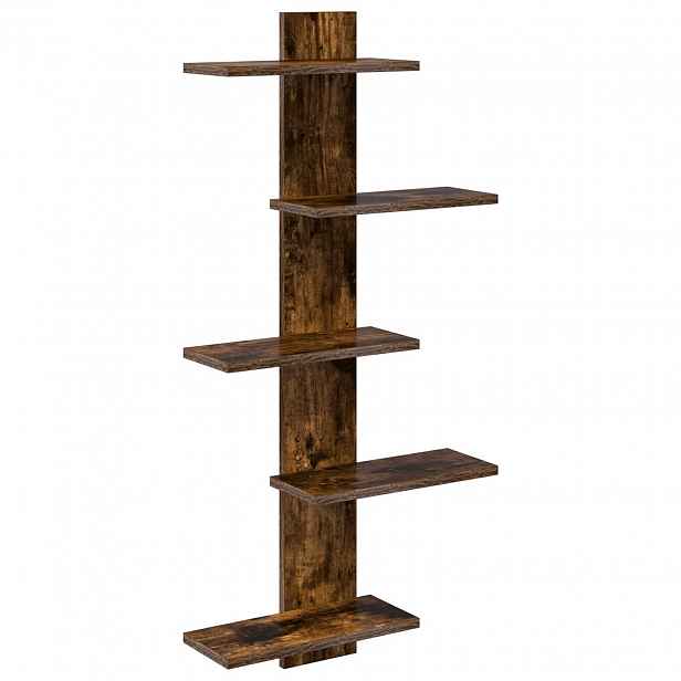 vidaXL Nástěnná floating polička Kouřový dub 48,5 x 15 x 101 cm