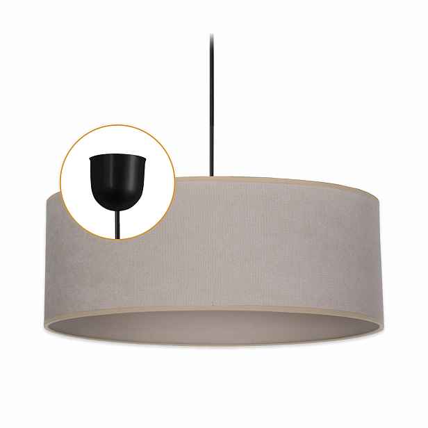 Závěsná lampa Cerlux Béžová Soft s látkovým stínítkem 40 cm Klosz 1x E27