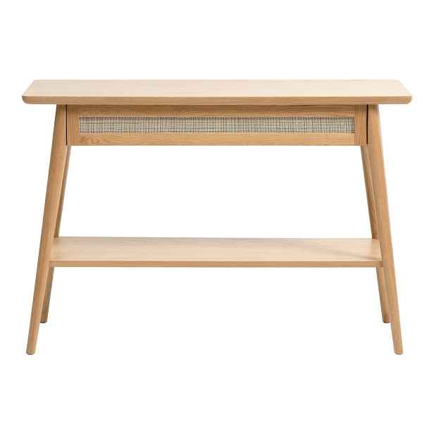 Konzolový stolek s deskou v dubovém dekoru v přírodní barvě 40x110 cm Barrali – Unique Furniture