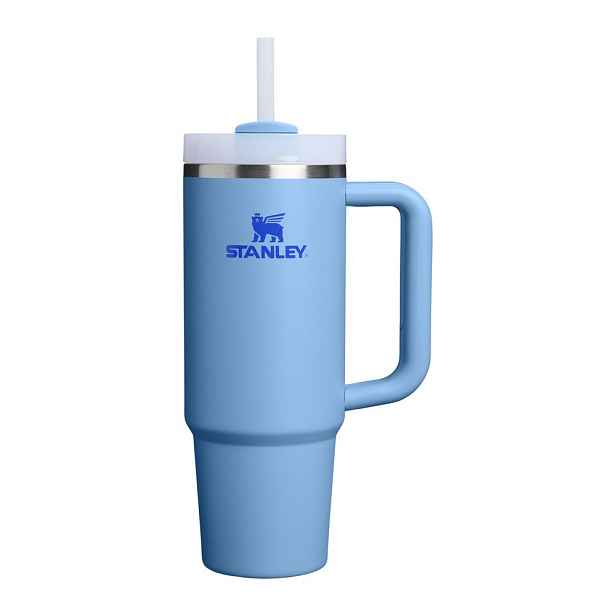 Modrá termoska s brčkem z nerezové oceli 890 ml Quencher H2.O FlowState™ Tumbler Blue Sky – Stanley